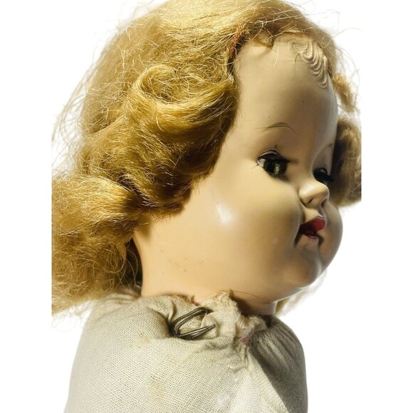 Sleepy Eyes Cloth Body Squeaker With Clothing VINTAGE 14” COLLECTIBLE BABY DOLL - Picture 9 of 12